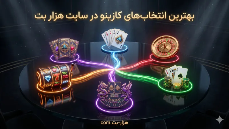 بهترین انتخاب‌ های کازینو در سایت هزار بت